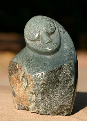 Serpentine Abstract Bust