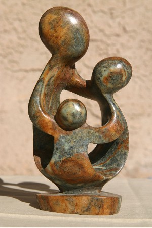 Colourful Family of Three