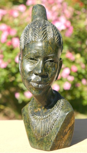 Verdite Woman's Bust by Katombera